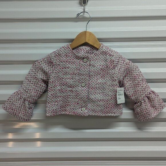 Janie and Jack Other - Janie & Jack Size 3 Girls Multicolor Boucle‎ Ruffle Tweed Jacket